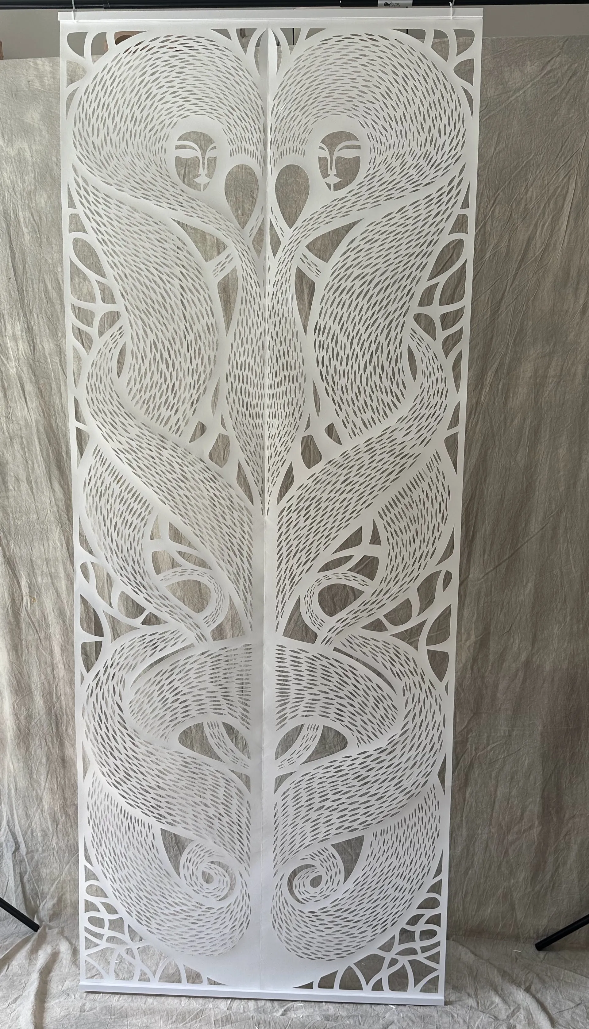 Image of Бутон by Daria Alyoshkina, size: 100*250, Paper medium, part of the Витинанки великого формату series, priced at €1000